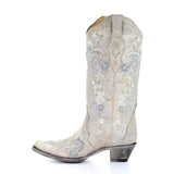 Corral A3521 Wedding Collection Maria White Crystal Boot SS22 - Saratoga Saddlery & International Boutiques