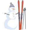 Ox Bow Hand Towel Snowman Skiing White and Oatmeal - Saratoga Saddlery & International Boutiques