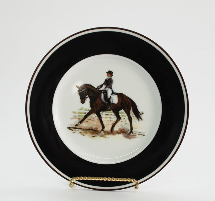 Artfully Equestrian Bread & Butter Plate Dressage Dinnerware - Saratoga Saddlery & International Boutiques