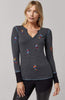 Alp N rock Women's Slope HENLEY in Heather Black - Saratoga Saddlery & International Boutiques