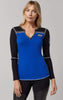 Alp N rock Women's SKI HENLEY in cobalt - Saratoga Saddlery & International Boutiques