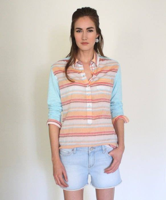 Arnold Zimberg Women's Horizontal Stripe Pullover Shirt - Saratoga Saddlery & International Boutiques