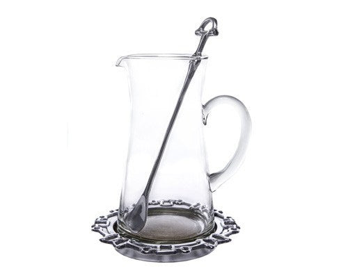 Arthur Court Equestrian Glass Pitcher Beverage Set - Saratoga Saddlery & International Boutiques
