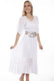 Scully PSL 253 White Lace Trim Maxi Dress - Saratoga Saddlery & International Boutiques