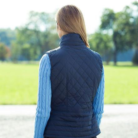 B Vertigo Eugene Women's Light Weight Quilted Vest in Navy - Saratoga Saddlery & International Boutiques