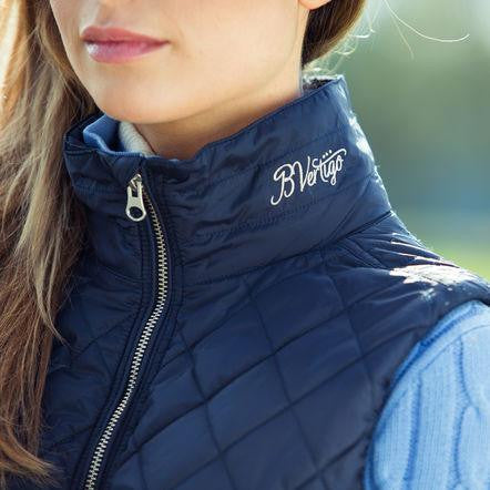 B Vertigo Eugene Women's Light Weight Quilted Vest in Navy - Saratoga Saddlery & International Boutiques
