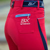 B Vertigo Xandra Women's BVX Self Knee Patch Breeches in Red - Saratoga Saddlery