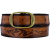 Brighton Justin Eagle & Sun Etching Belt - Saratoga Saddlery & International Boutiques