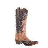 Corral Women's Crackle Distressed Antique Saddle Boot R2227