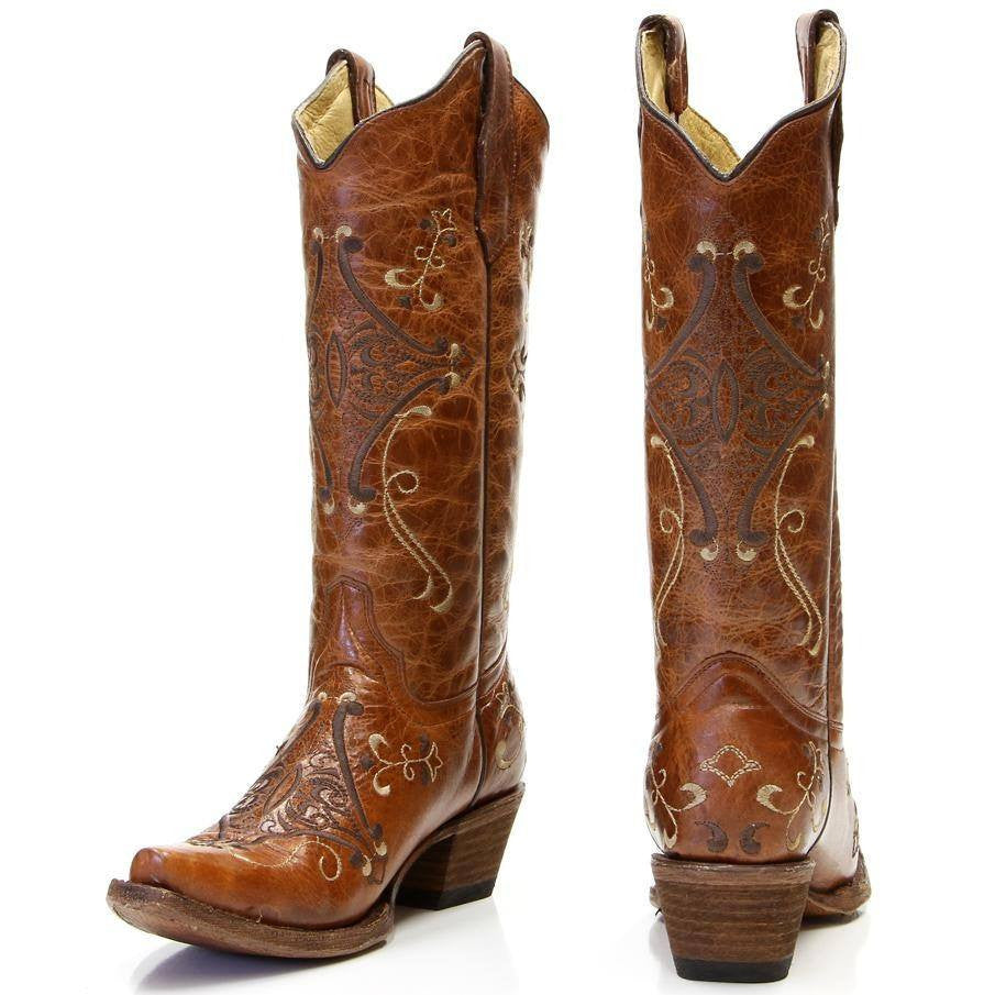 Corral Circle G Women's Cognac Embroidered Boot L5063 - Saratoga Saddlery & International Boutiques