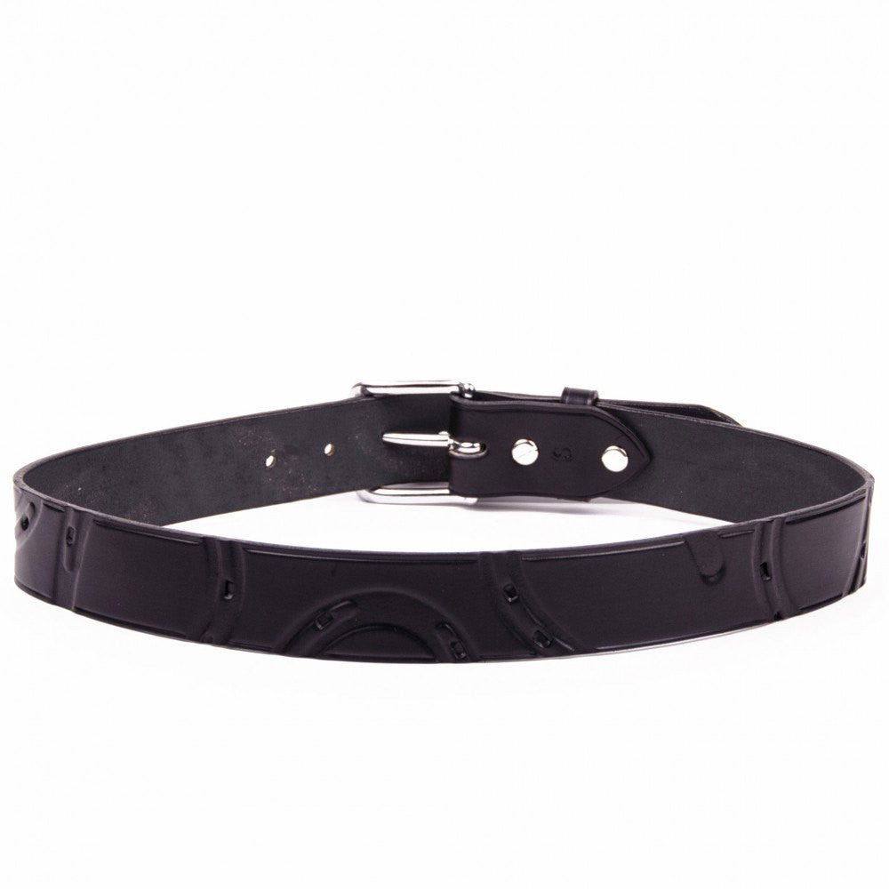 Clever with Leather Hoofprint Belt - Black - Saratoga Saddlery & International Boutiques