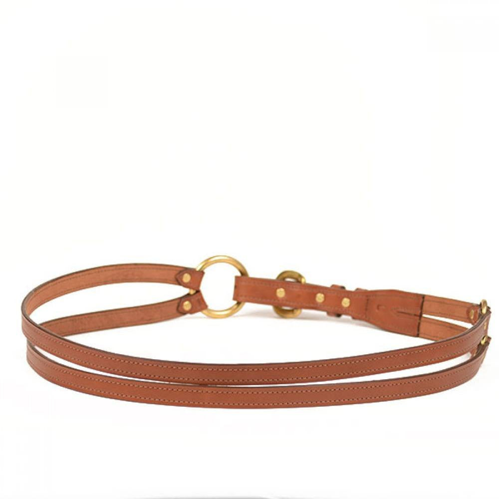 Clever with Leather Martingale Belt - Medium Brown - Saratoga Saddlery & International Boutiques