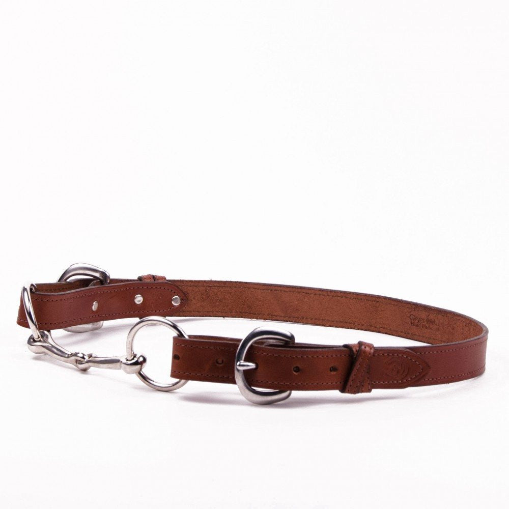 Clever with Leather Snaffle Bit Belt - Medium Brown - Saratoga Saddlery & International Boutiques