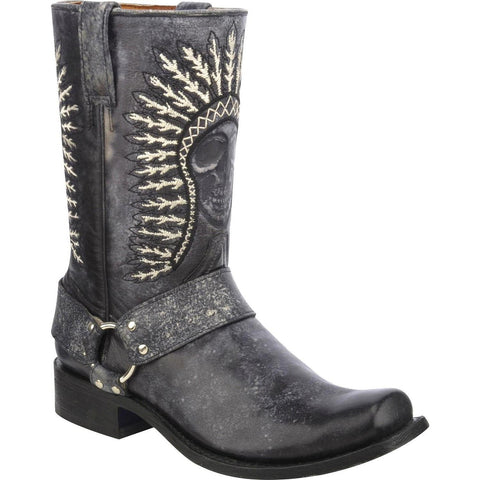 Luchesse Men's CL6505 C2 Black Sunset Roper Cowboy Boot