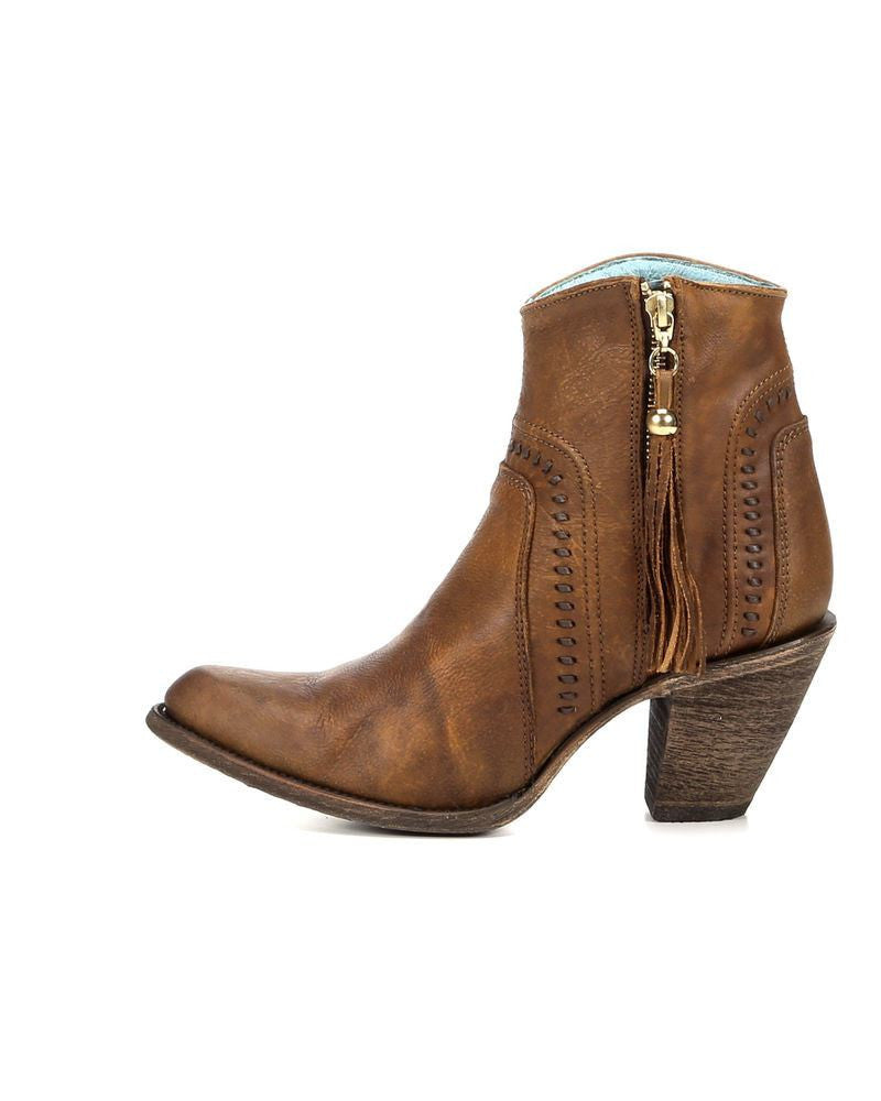 Corral Women's Chedron Ankle Boots in Cognac C2905 - LAST PAIR FINAL SALE - Saratoga Saddlery & International Boutiques