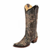 Corral Women's Black Crackle/Bone Embroidery L5048 8.5 Last Pair - Saratoga Saddlery & International Boutiques