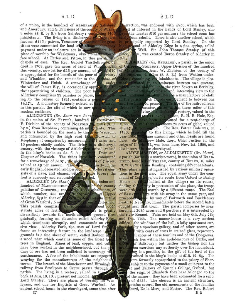 FabFunky Dandy Fox Book Print - Saratoga Saddlery & International Boutiques