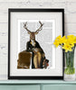 FabFunky Deer And Chair in Full Book Print - Saratoga Saddlery & International Boutiques