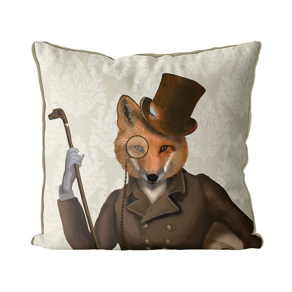 FabFunky Fox The Bounder Fox Pillow 18x18 - Saratoga Saddlery & International Boutiques