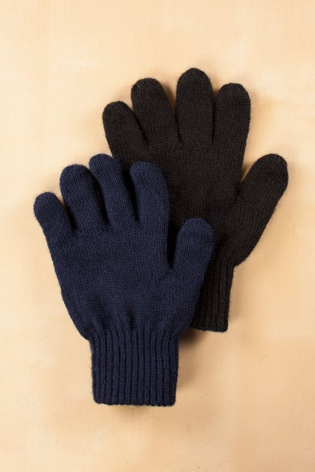Simply Natural Reversible Gloves in Navy/Black - Saratoga Saddlery & International Boutiques