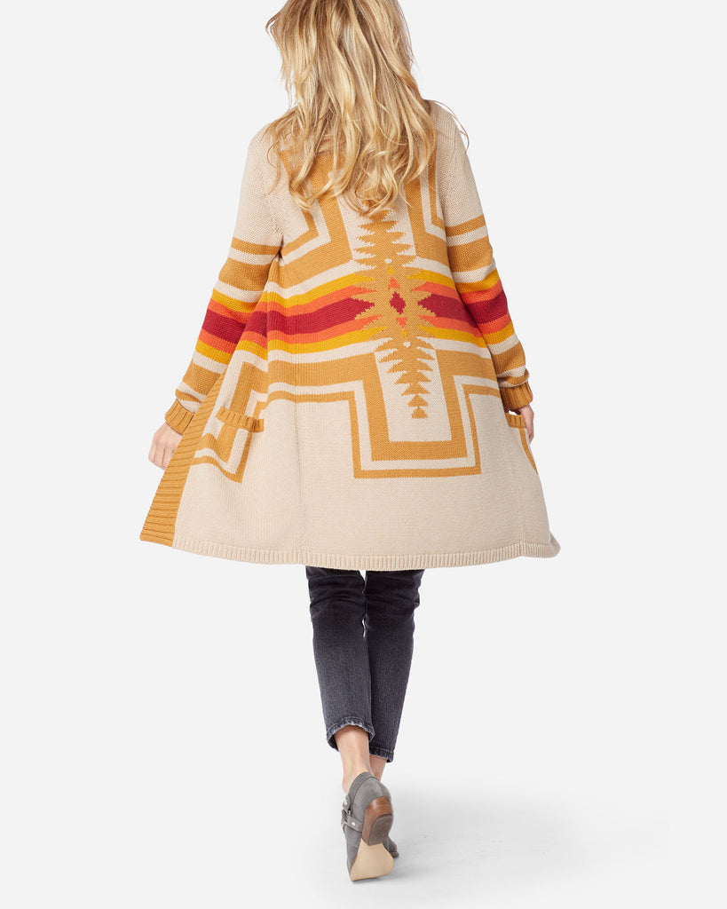Pendleton Harding Open Cardigan in Sandshell Multi