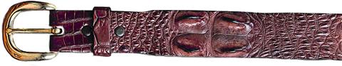 Australian Hornback Crocodile Leather Belt BROWN UPFW22 - Saratoga Saddlery & International Boutiques