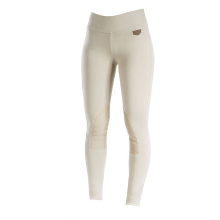 Horze Spirit Women's Knee Patch Active Tights in Light Brown - Saratoga Saddlery & International Boutiques