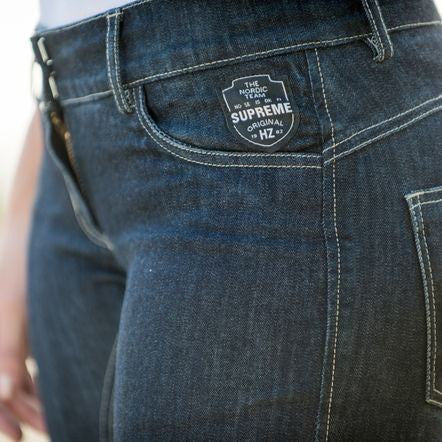 Horze Supreme Jenna Women's Denim Self-patch Breeches - Saratoga Saddlery & International Boutiques