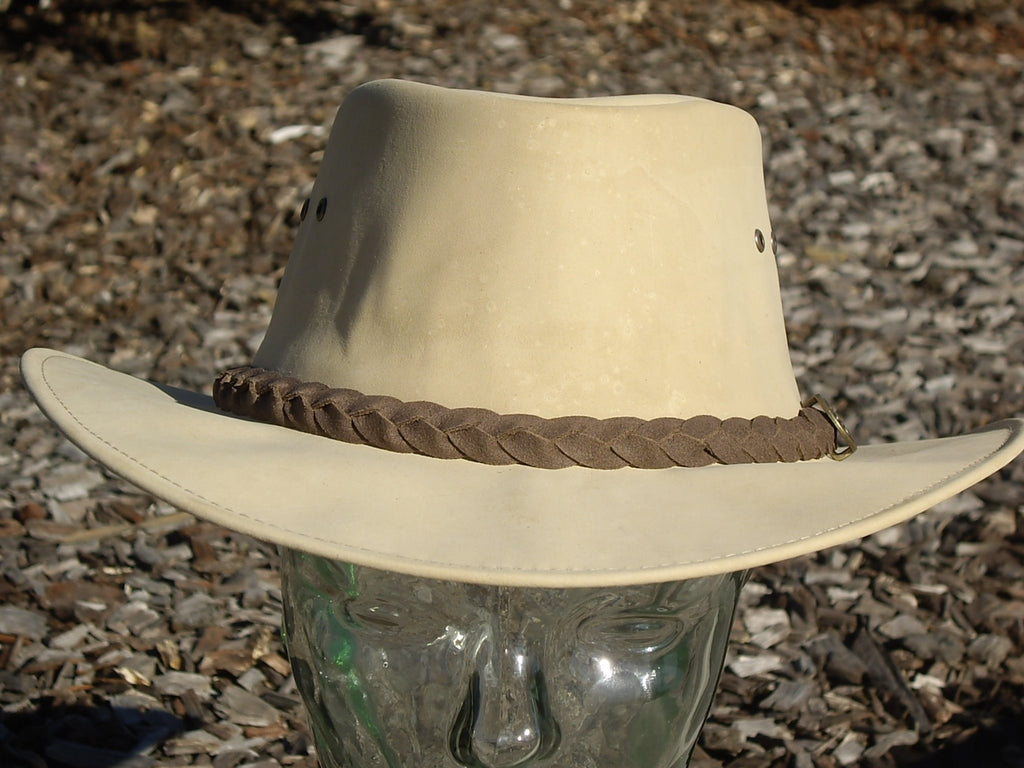 Kangaroo Leather Hat- Bone Softy by Outback Survival Gear - Saratoga Saddlery & International Boutiques