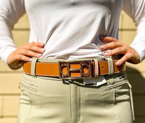 Clever with Leather Kentucky Country Belt - Medium Brown