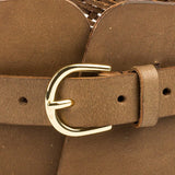Linea Pelle Wide Braided Waist Belt Cognac - Saratoga Saddlery & International Boutiques