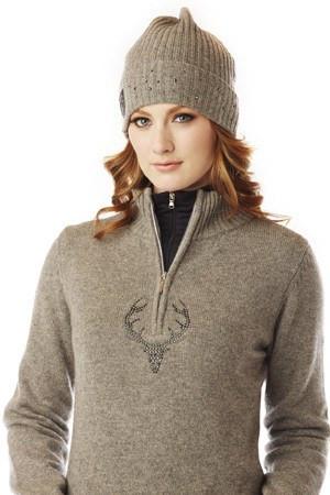 M. Miller Ashley Embellished Half Zip Cashmere Sweater - Saratoga Saddlery & International Boutiques