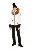 M. Miller Christina White Quilted Jacket With Natural Finn Racoon - Saratoga Saddlery & International Boutiques