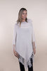 Simply Natural Maria Fur Poncho in Ivory - Saratoga Saddlery & International Boutiques