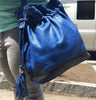 Martina Faviano Blue Tote - Saratoga Saddlery & International Boutiques