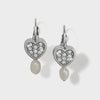 Brighton Meridian Zenith Heart Pearl Leverback Earrings JA9271 FW22 - Saratoga Saddlery & International Boutiques