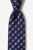 Alynn Men's Silk Tie Horse Racing Win Place Show in Navy