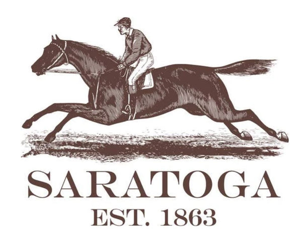 Ox Bow Hand Towel Saratoga Racehorse 1863 in White or Oatmeal - Saratoga Saddlery & International Boutiques