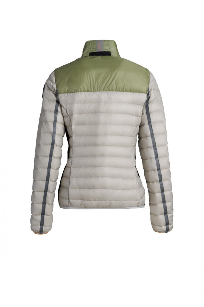 Parajumpers Women's Kochi Down Jacket in Silver & Kiwi - Saratoga Saddlery & International Boutiques