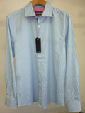 Park West 5510 Men's Teal Aramis Mini Check Stripe Shirt - Saratoga Saddlery & International Boutiques