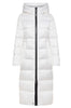 Post Card Avoriaz White Womens Long Down Coat - Saratoga Saddlery & International Boutiques