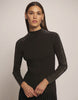 Leo & Ugo Women's High Neck Sweater W/ Dazzled Sleeves in Black - Saratoga Saddlery & International Boutiques