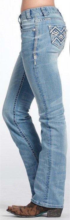 Rock & Roll Cowgirl Mid Rise Boot Cut Jeans W1-6431 - Saratoga Saddlery & International Boutiques