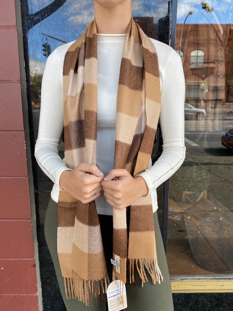 Simply Natural Buffalo Scarf in Brown - Saratoga Saddlery & International Boutiques