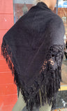 Simply Natural Triangle Shawl in Black - Saratoga Saddlery & International Boutiques