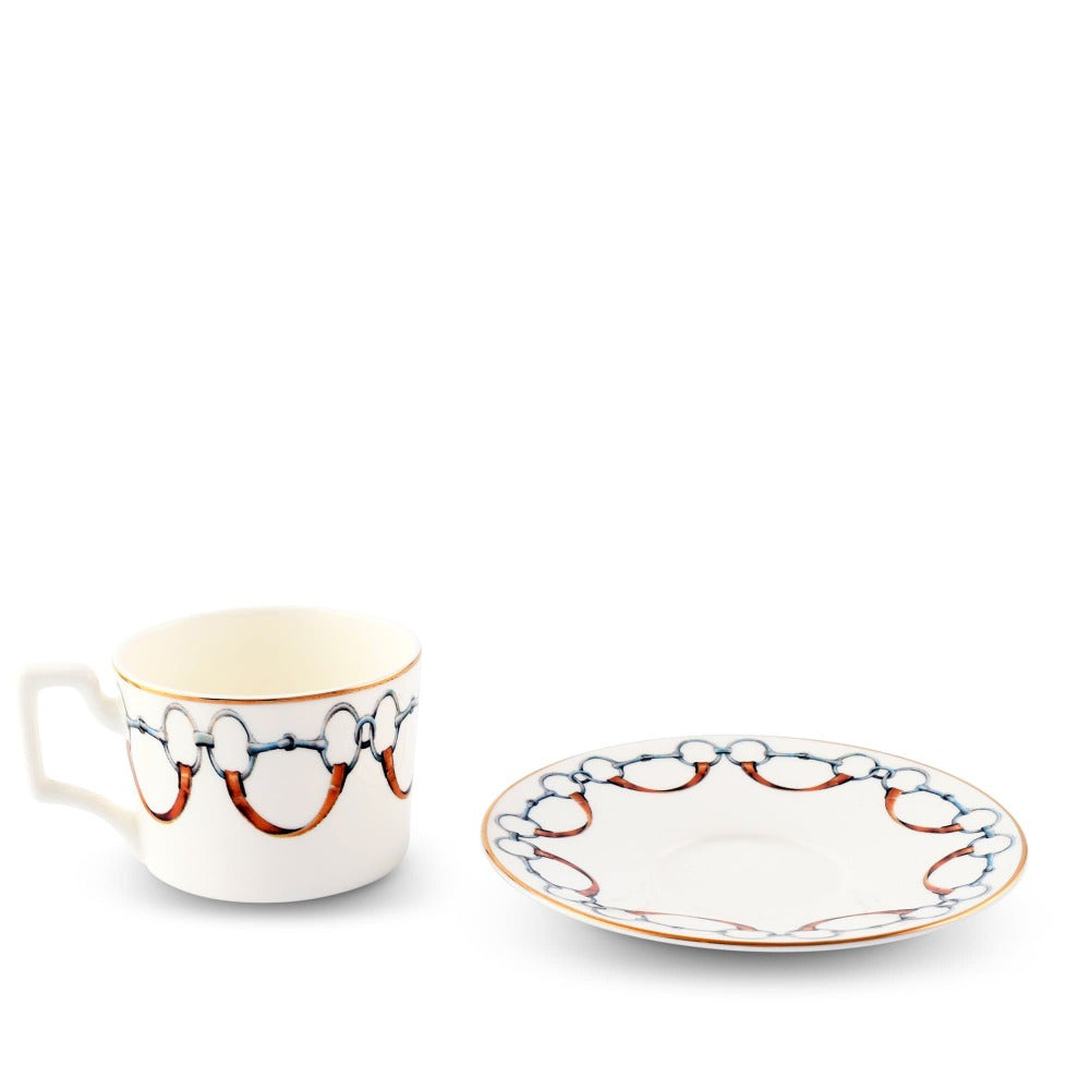 WELLINGTON BIT BONE CHINA Tea CUP & SAUCER - Saratoga Saddlery & International Boutiques